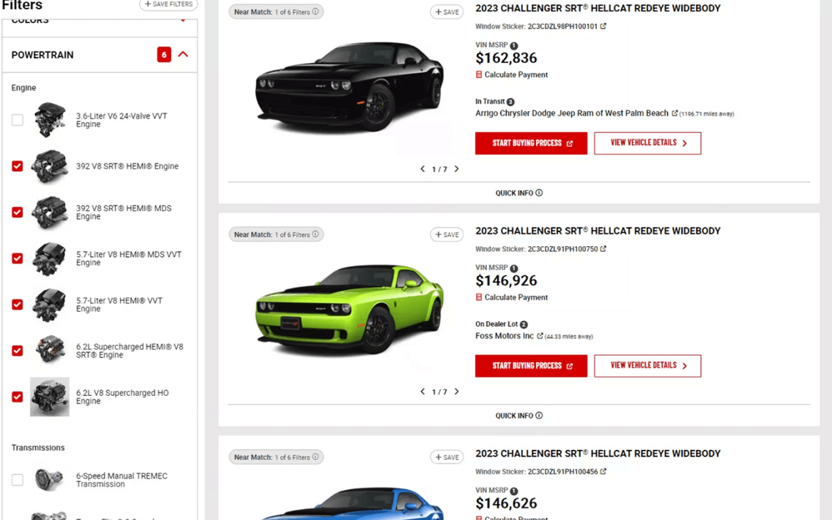 Los Dodge Challenger en venta